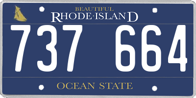 RI license plate 737664