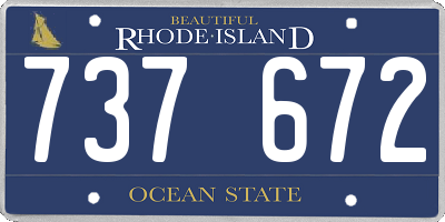 RI license plate 737672