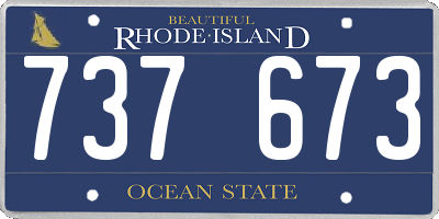 RI license plate 737673
