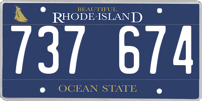 RI license plate 737674