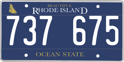 RI license plate 737675