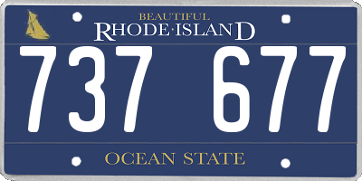 RI license plate 737677