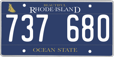 RI license plate 737680