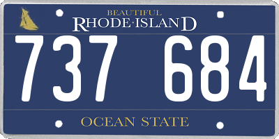 RI license plate 737684