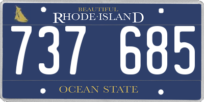 RI license plate 737685