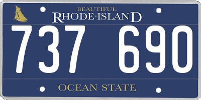 RI license plate 737690