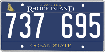 RI license plate 737695