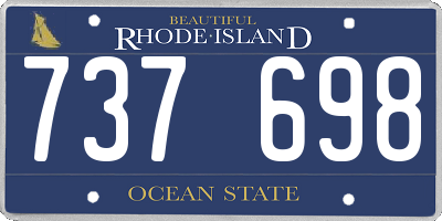 RI license plate 737698