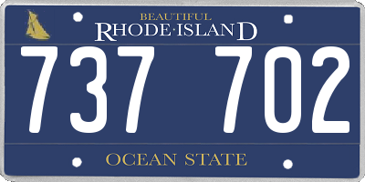 RI license plate 737702