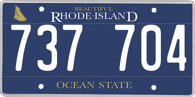 RI license plate 737704