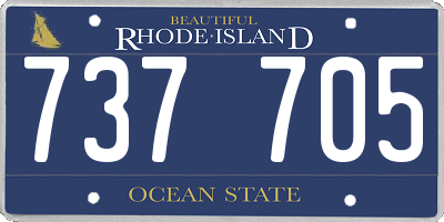 RI license plate 737705