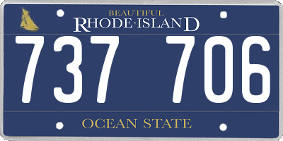 RI license plate 737706