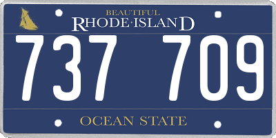RI license plate 737709