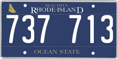RI license plate 737713
