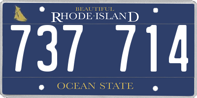 RI license plate 737714