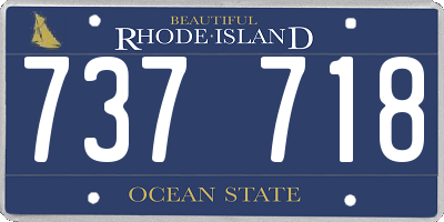 RI license plate 737718
