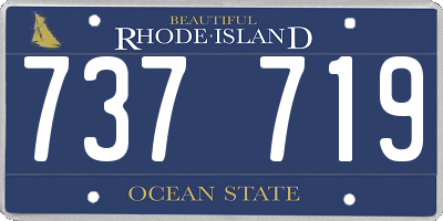 RI license plate 737719