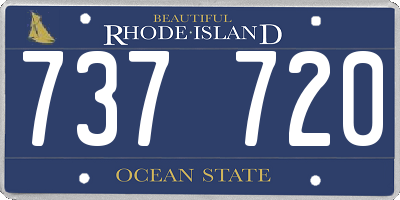 RI license plate 737720