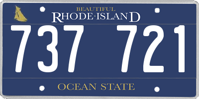 RI license plate 737721