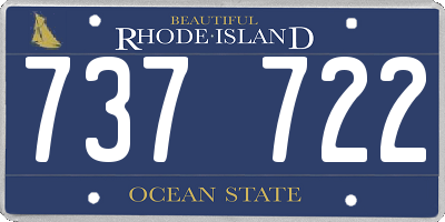 RI license plate 737722