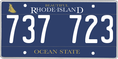 RI license plate 737723