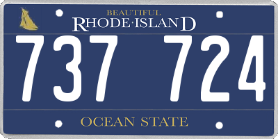 RI license plate 737724