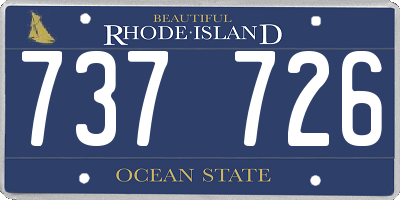 RI license plate 737726