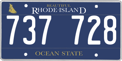 RI license plate 737728
