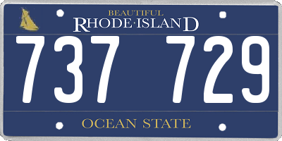 RI license plate 737729