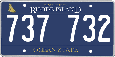RI license plate 737732
