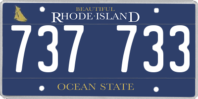 RI license plate 737733