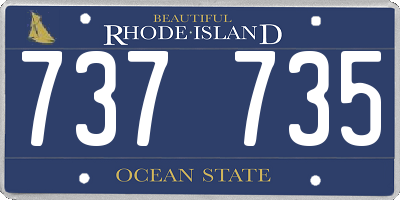 RI license plate 737735