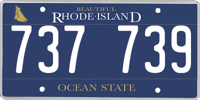 RI license plate 737739