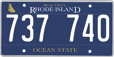 RI license plate 737740