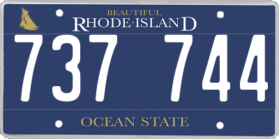 RI license plate 737744