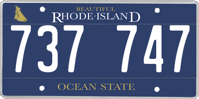 RI license plate 737747