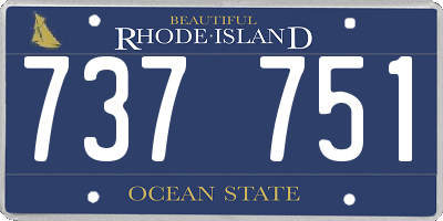 RI license plate 737751