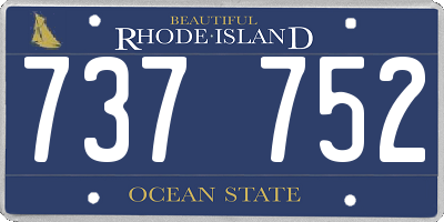 RI license plate 737752