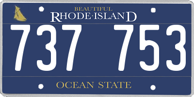 RI license plate 737753