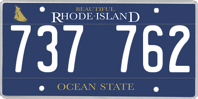 RI license plate 737762