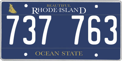 RI license plate 737763