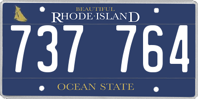 RI license plate 737764