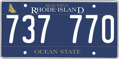 RI license plate 737770