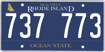 RI license plate 737773