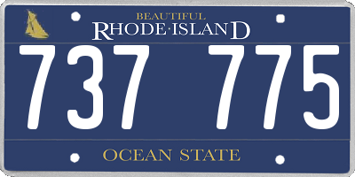 RI license plate 737775