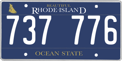 RI license plate 737776