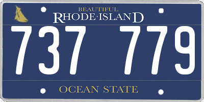 RI license plate 737779