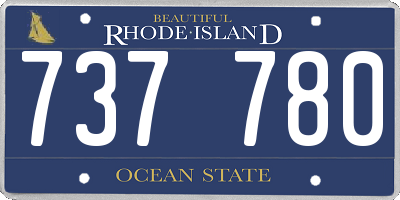 RI license plate 737780