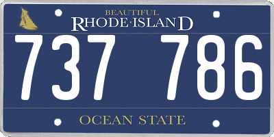RI license plate 737786