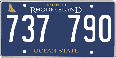 RI license plate 737790